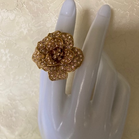 Joan Rivers Classics Collection Pave Crystal Rose Ring - Picture 10 of 13